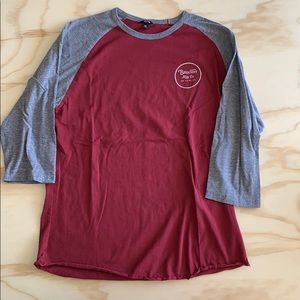 Men’s Brixton 3/4 sleeve baseball raglan tee
